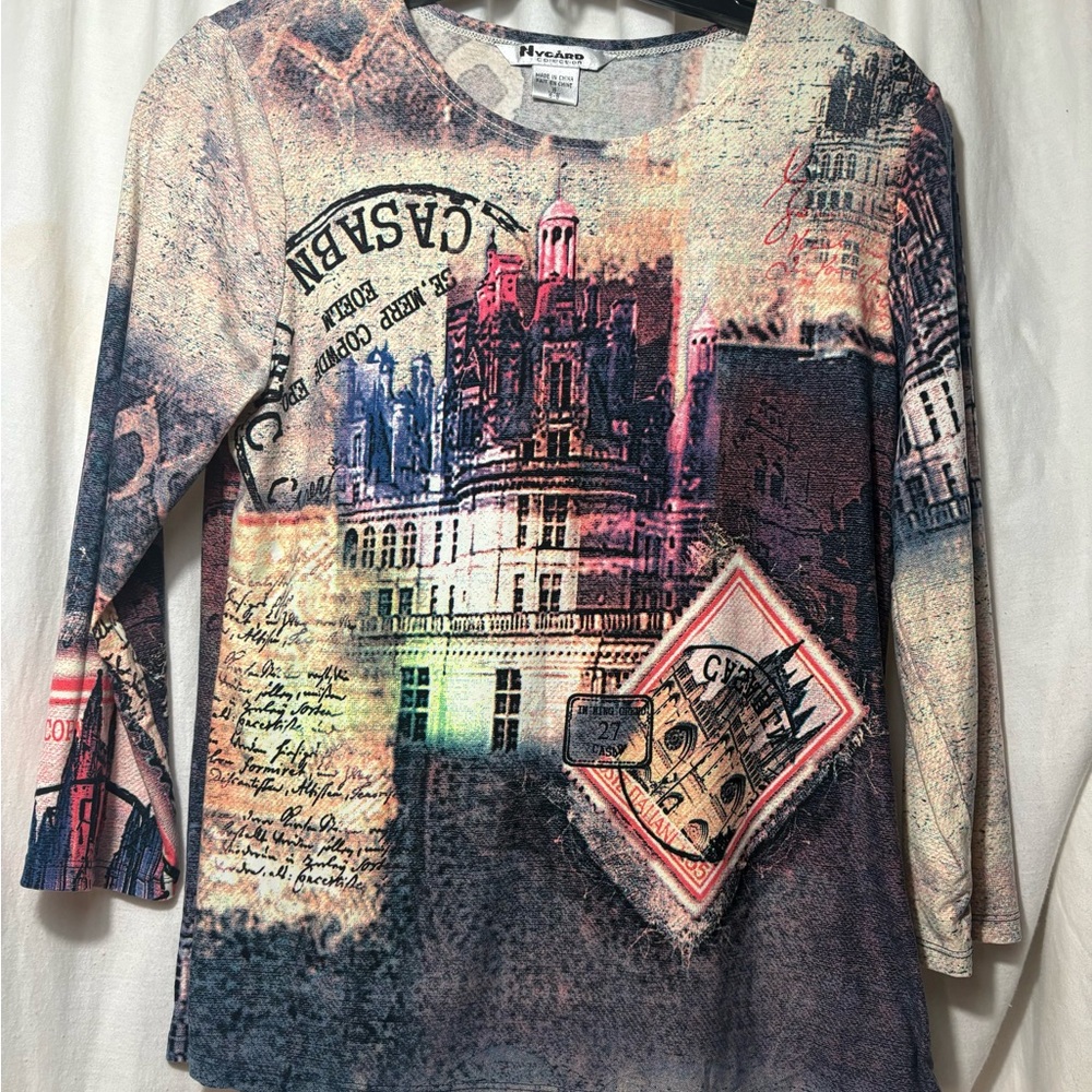 Peter Nygard 3/4 sleeve blouse size small
